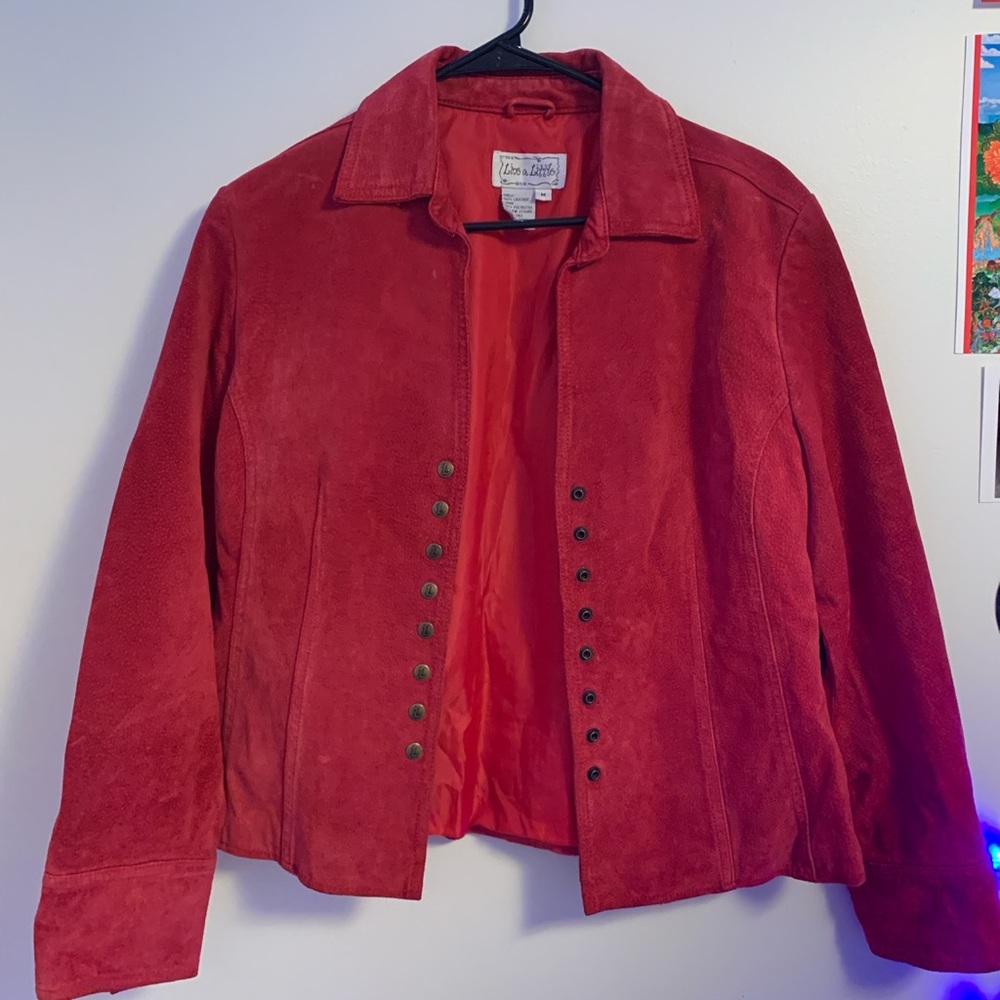 Vintage Red Suede Jacket